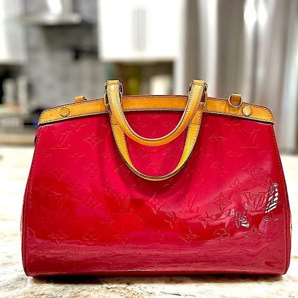 Louis Vuitton Red Vernis Leather MM Monogram Brea Bag w/LV Dust Bag - Picture 7 of 14